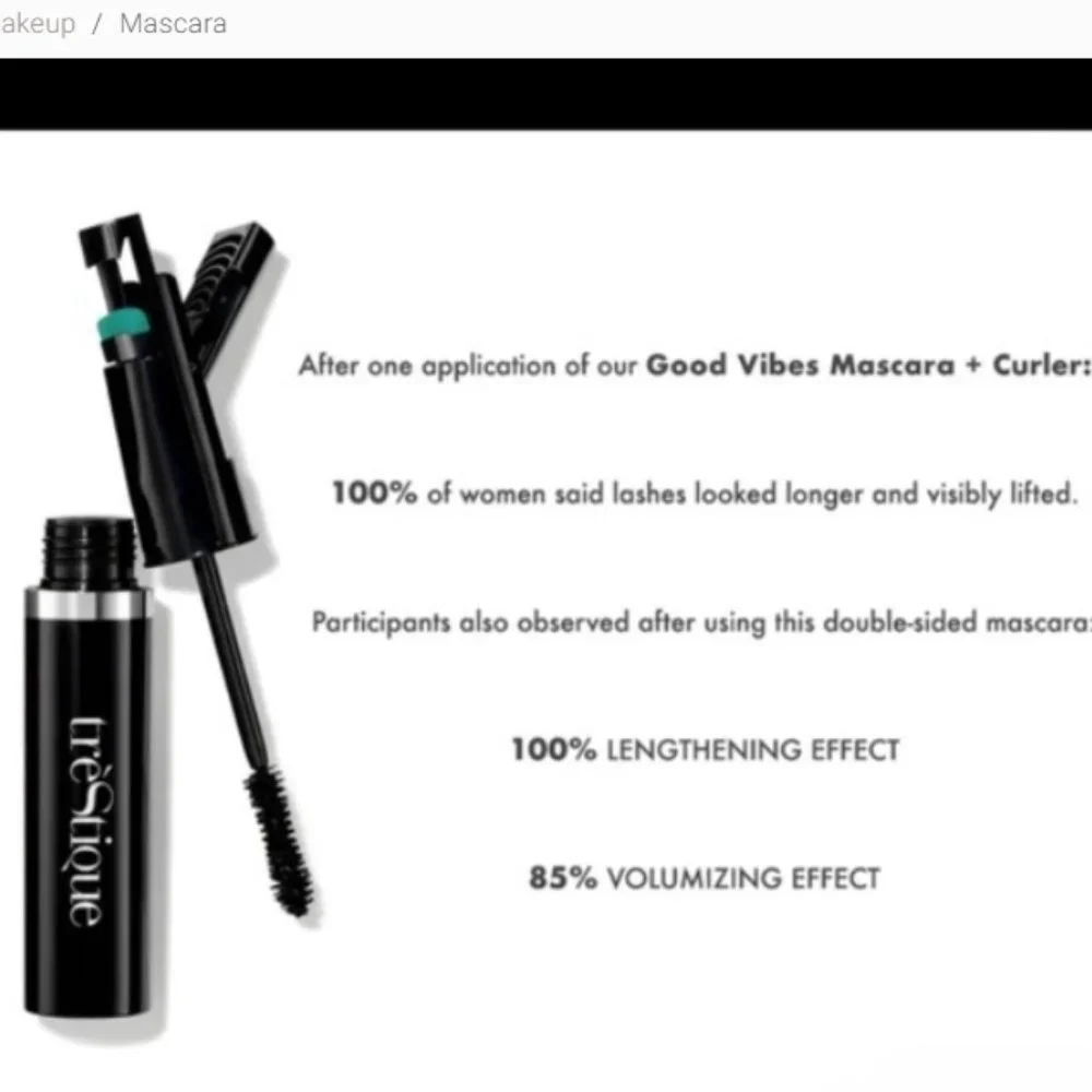 TRÈSTIQUE GOOD VIBES MASCARA + LASH CURLER NIB